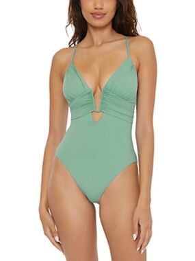 Becca by Rebecca Virtue Blue One Piece Swimsuit Bathing Suit